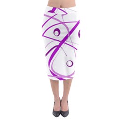 Purple Elegant Design Midi Pencil Skirt by Valentinaart