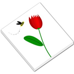 Red Tulip And Bee Small Memo Pads by Valentinaart