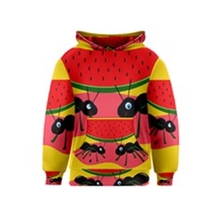 Ants And Watermelon  Kids  Pullover Hoodie by Valentinaart