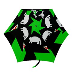 Wolf And Sheep Mini Folding Umbrellas by Valentinaart