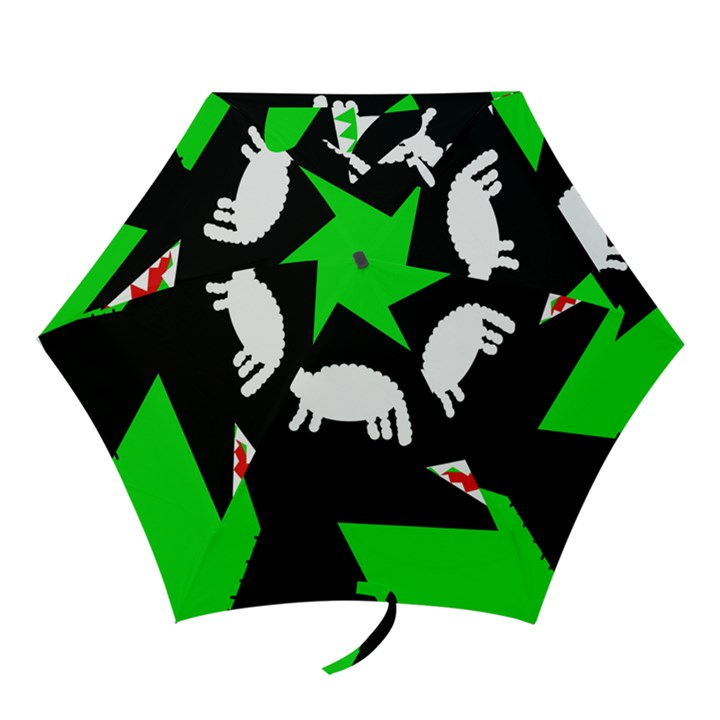 Wolf and sheep Mini Folding Umbrellas