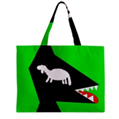 Wolf And Sheep Zipper Mini Tote Bag by Valentinaart