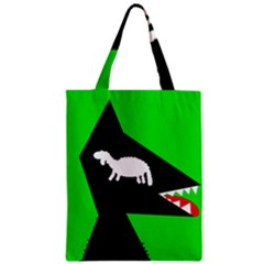 Wolf And Sheep Zipper Classic Tote Bag by Valentinaart