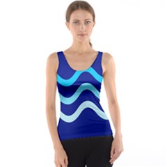 Blue Waves  Tank Top by Valentinaart