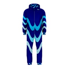 Blue Waves  Hooded Jumpsuit (kids) by Valentinaart