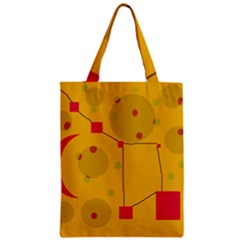 Yellow Abstract Sky Zipper Classic Tote Bag