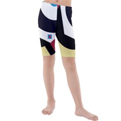 Digital Abstraction Kid s Mid Length Swim Shorts