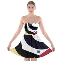 Digital Abstraction Strapless Dresses by Valentinaart