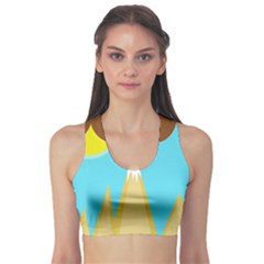 Abstract Landscape  Sports Bra by Valentinaart