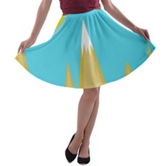 Abstract Landscape  A-line Skater Skirt by Valentinaart