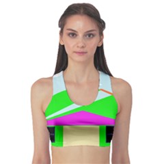 Abstract Landscape  Sports Bra by Valentinaart