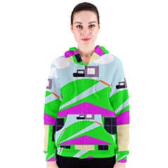 Abstract Landscape  Women s Zipper Hoodie