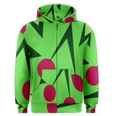 Cherries  Men s Zipper Hoodie by Valentinaart