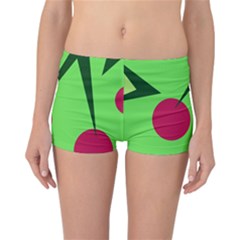 Cherries  Reversible Boyleg Bikini Bottoms by Valentinaart