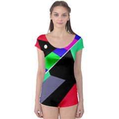 Abstract Fish Boyleg Leotard 