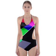 Abstract Fish Cut-out One Piece Swimsuit by Valentinaart