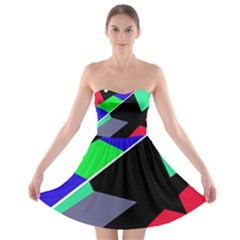 Abstract Fish Strapless Dresses by Valentinaart