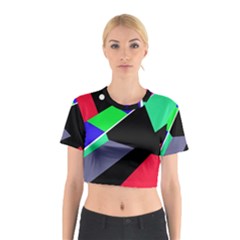 Abstract Fish Cotton Crop Top