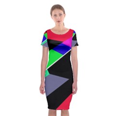 Abstract Fish Classic Short Sleeve Midi Dress by Valentinaart