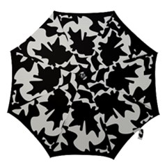 Black And White Elegant Design Hook Handle Umbrellas (large)