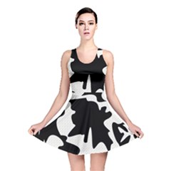 Black And White Elegant Design Reversible Skater Dress by Valentinaart