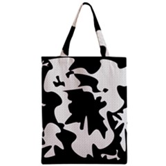 Black And White Elegant Design Zipper Classic Tote Bag