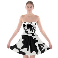 Black And White Elegant Design Strapless Dresses