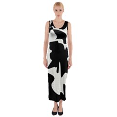 Black And White Elegant Design Fitted Maxi Dress