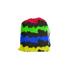 Colorful Abstraction Drawstring Pouches (small) 