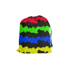 Colorful Abstraction Drawstring Pouches (medium) 