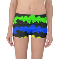 Colorful Abstraction Reversible Boyleg Bikini Bottoms by Valentinaart