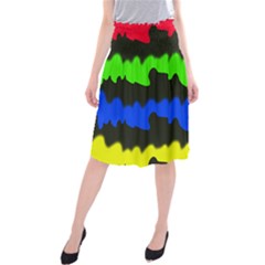 Colorful Abstraction Midi Beach Skirt