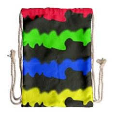 Colorful Abstraction Drawstring Bag (large)