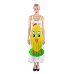 Cute Chicken  Sleeveless Maxi Dress