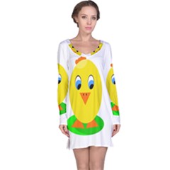 Cute Chicken  Long Sleeve Nightdress