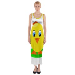 Cute Chicken  Fitted Maxi Dress