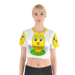 Cute Chicken  Cotton Crop Top by Valentinaart