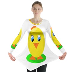 Cute Chicken  Long Sleeve Tunic  by Valentinaart