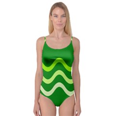 Green Waves Camisole Leotard  by Valentinaart