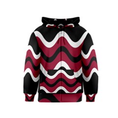 Decorative Waves Kids  Zipper Hoodie