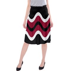 Decorative Waves Midi Beach Skirt