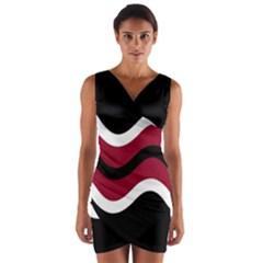 Decorative Waves Wrap Front Bodycon Dress by Valentinaart