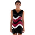 Decorative waves Wrap Front Bodycon Dress View1