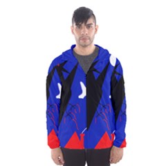 Night Birds  Hooded Wind Breaker (men) by Valentinaart