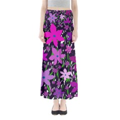 Purple Fowers Maxi Skirts