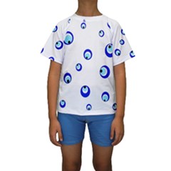 Mediterranean Blue Eyes Kid s Short Sleeve Swimwear by Valentinaart