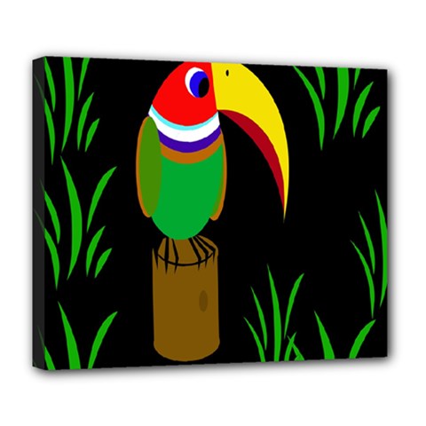 Toucan Deluxe Canvas 24  X 20   by Valentinaart