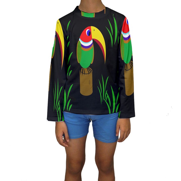 Toucan Kid s Long Sleeve Swimwear