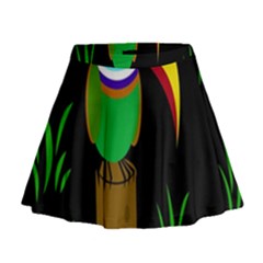 Toucan Mini Flare Skirt by Valentinaart