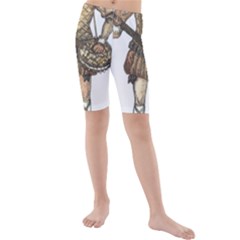 Cat Musician 01 Kid s Mid Length Swim Shorts